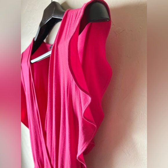 🆕 The Limited Pink Flutter Sleeve Front Tie Dress | M - Picture 5 of 5